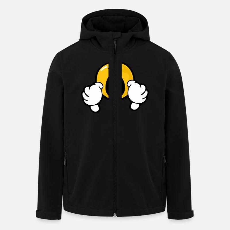 Smiley Anger - Recycelte Männer Softshell-Jacke von Stanley/Stella - Schwarz