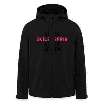 Skilehrer Skilehrerin Skifahrerin Skifahrer Sport - Recycelte Männer Softshell-Jacke von Stanley/Stella - Schwarz - Vorne - AI Model Male 185 light (185cm)