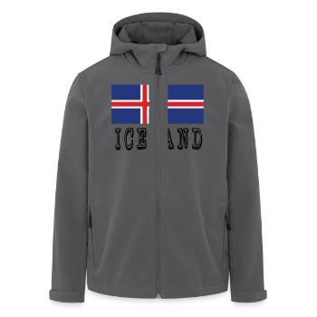 Iceland Flag - Recycelte Männer Softshell-Jacke von Stanley/Stella - Schwarz - Vorne - AI Model Male 185 light (185cm)