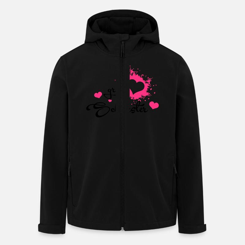 Große Schwester - Herzchen - Veste softshell homme en polyester recyclé Stanley/Stella - noir