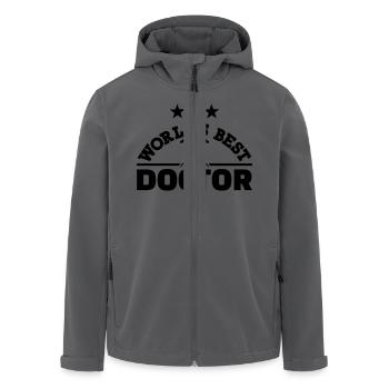 Arzt - Recycelte Männer Softshell-Jacke von Stanley/Stella - Schwarz - Vorne - AI Model Male 185 light (185cm)