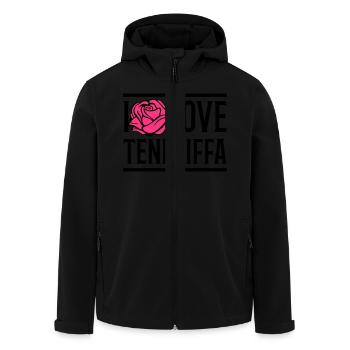 i love teneriffa - Recycelte Männer Softshell-Jacke von Stanley/Stella - Schwarz - Vorne - AI Model Male 185 light (185cm)