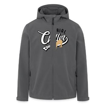 Serial chiller sloth funny Monday office humor - Men’s Recycled Softshell Jacket by Stanley/Stella - black - Front - AI Model Male 185 light (185cm)