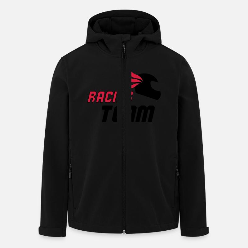 racing_team_02 - Veste softshell homme en polyester recyclé Stanley/Stella - noir