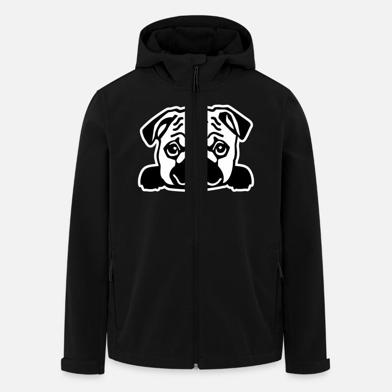 Mops - Recycelte Männer Softshell-Jacke von Stanley/Stella - Schwarz