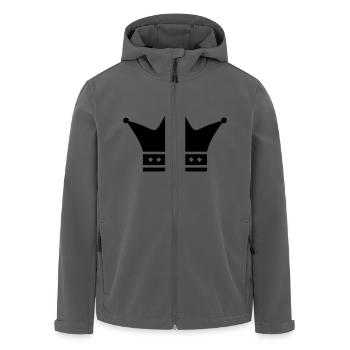 King, Crown, Royal, Queen, Joker, Princess - Recycelte Männer Softshell-Jacke von Stanley/Stella - Schwarz - Vorne - AI Model Male 185 light (185cm)
