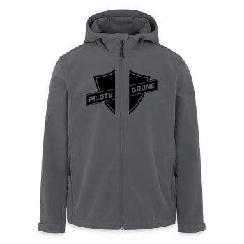 blason pilote de drone - Veste softshell homme en polyester recyclé Stanley/Stella - noir - Devant - AI Model Male 185 light (185cm)