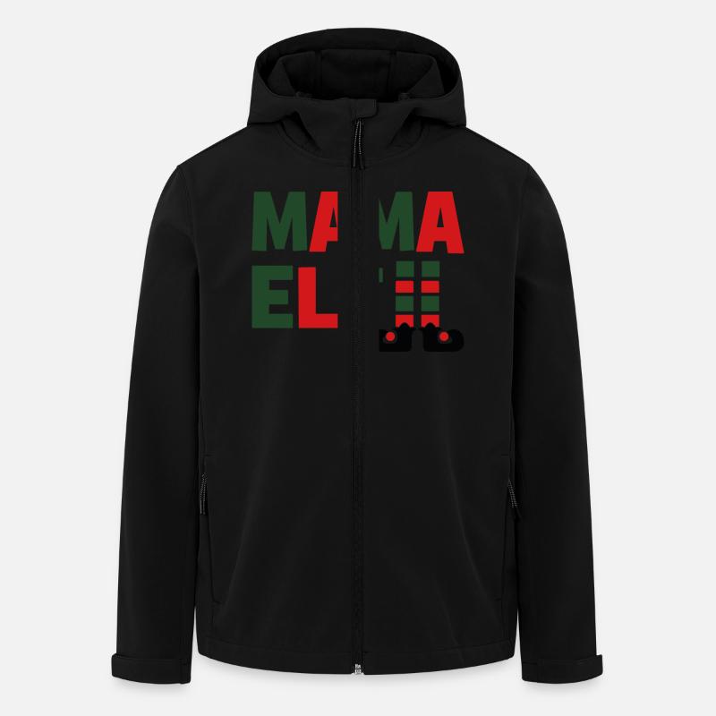 Mama Elf - Recycelte Männer Softshell-Jacke von Stanley/Stella - Schwarz