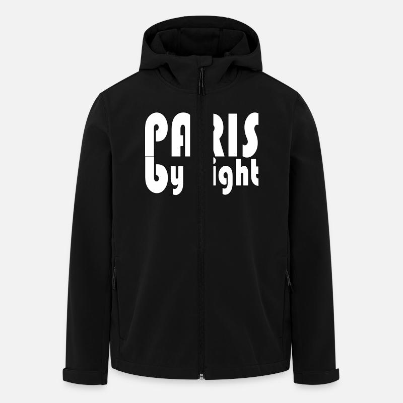 Paris bei Nacht - Recycelte Männer Softshell-Jacke von Stanley/Stella - Schwarz