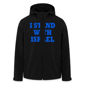 I Stand with israel - Veste softshell homme en polyester recyclé Stanley/Stella - noir - Devant - AI Model Male 185 light (185cm)