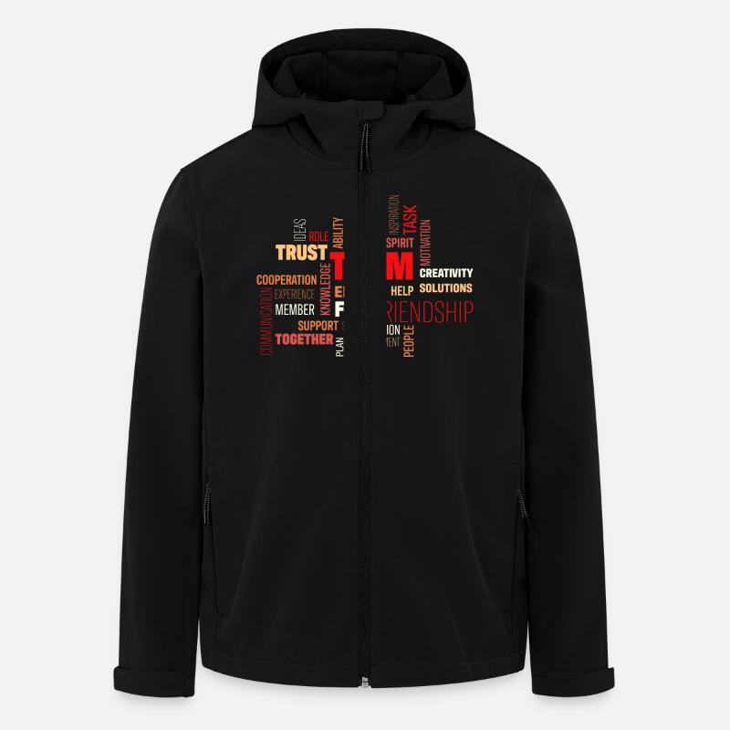 team - Recycelte Männer Softshell-Jacke von Stanley/Stella - Schwarz