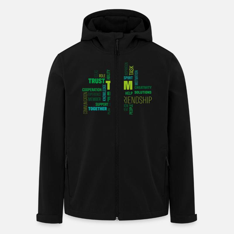 Team - Recycelte Männer Softshell-Jacke von Stanley/Stella - Schwarz