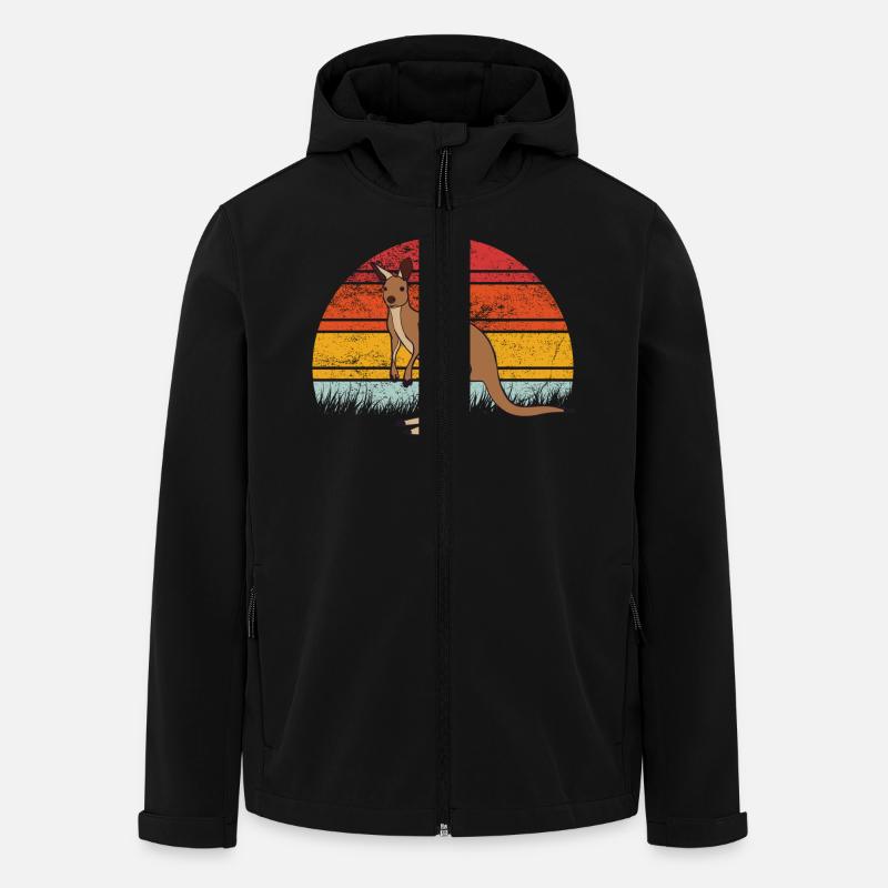 Känguru - Recycelte Männer Softshell-Jacke von Stanley/Stella - Schwarz