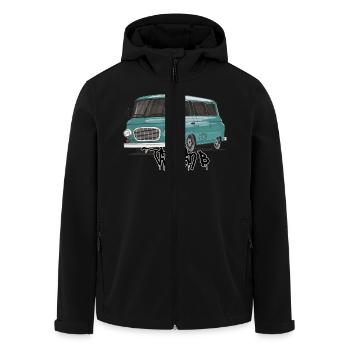 Barkas B1000 // Illustration - Recycelte Männer Softshell-Jacke von Stanley/Stella - Schwarz - Vorne - AI Model Male 185 light (185cm)