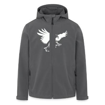 Adler - Recycelte Männer Softshell-Jacke von Stanley/Stella - Schwarz - Vorne - AI Model Male 185 light (185cm)