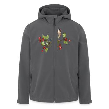 Colorful bird - Men’s Recycled Softshell Jacket by Stanley/Stella - black - Front - AI Model Male 185 light (185cm)