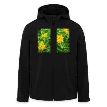stonecrop also sedum also orpine Ewige Fetthenne - Men’s Recycled Softshell Jacket by Stanley/Stella - black - Front - AI Model Male 185 light (185cm)