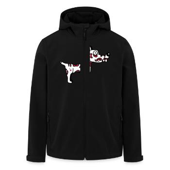 Hund Zombie Untot Halloween Horror Leiche Grusel - Recycelte Männer Softshell-Jacke von Stanley/Stella - Schwarz - Vorne - AI Model Male 185 light (185cm)