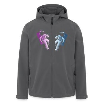 2 Astronauts in Love - Men’s Recycled Softshell Jacket by Stanley/Stella - black - Front - AI Model Male 185 light (185cm)