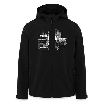 Équipe - Veste softshell homme en polyester recyclé Stanley/Stella - noir - Devant - AI Model Male 185 light (185cm)