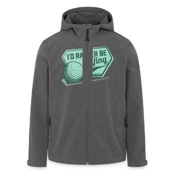 I'd Rather Be Golfing Golfer Golf - Recycelte Männer Softshell-Jacke von Stanley/Stella - Schwarz - Vorne - AI Model Male 185 light (185cm)