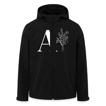 Lette a fleurs minimalistes - Veste softshell homme en polyester recyclé Stanley/Stella - noir - Devant - AI Model Male 185 light (185cm)