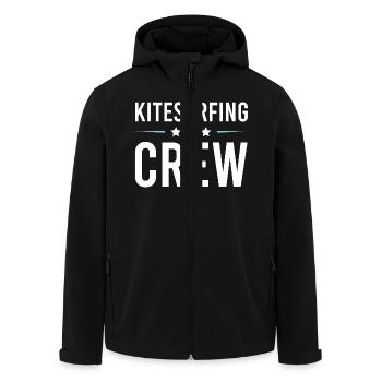 Équipage de kitesurf - Veste softshell homme en polyester recyclé Stanley/Stella - noir - Devant - AI Model Male 185 light (185cm)