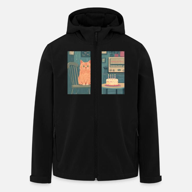 Happy Birthday cat - Recycelte Männer Softshell-Jacke von Stanley/Stella - Schwarz