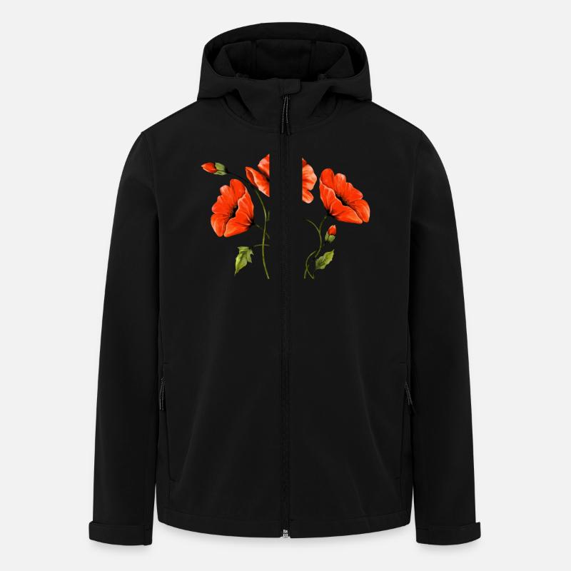 Fleur - Veste softshell homme en polyester recyclé Stanley/Stella - noir