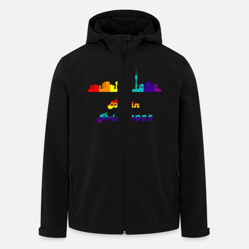 Pride 2025 Berlin - Veste softshell homme en polyester recyclé Stanley/Stella - noir