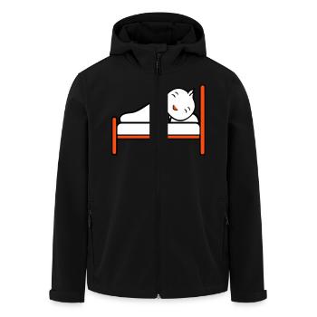 oiseau dort lit fatigué nuit récupérer couverture paresseuse - Veste softshell homme en polyester recyclé Stanley/Stella - noir - Devant - AI Model Male 185 light (185cm)