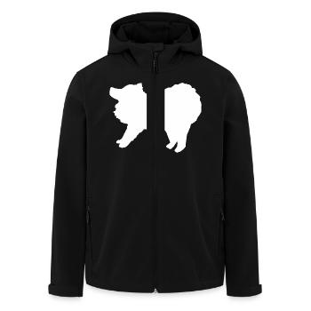 Spitz weiß - Recycelte Männer Softshell-Jacke von Stanley/Stella - Schwarz - Vorne - AI Model Male 185 light (185cm)