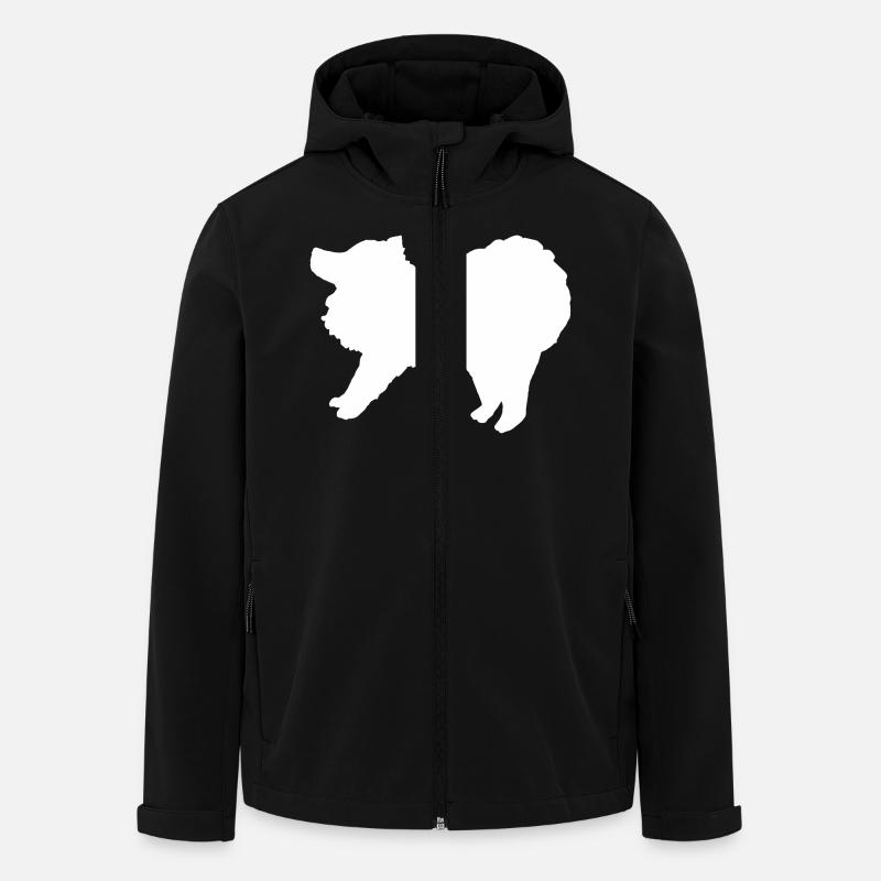 Spitz weiß - Recycelte Männer Softshell-Jacke von Stanley/Stella - Schwarz