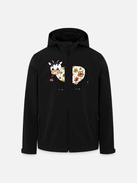 Vache - Veste softshell homme en polyester recyclé Stanley/Stella - noir