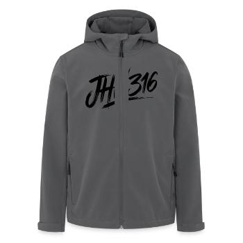 La force chrétienne renouvelle l’espérance - Veste softshell homme en polyester recyclé Stanley/Stella - noir - Devant - AI Model Male 185 light (185cm)