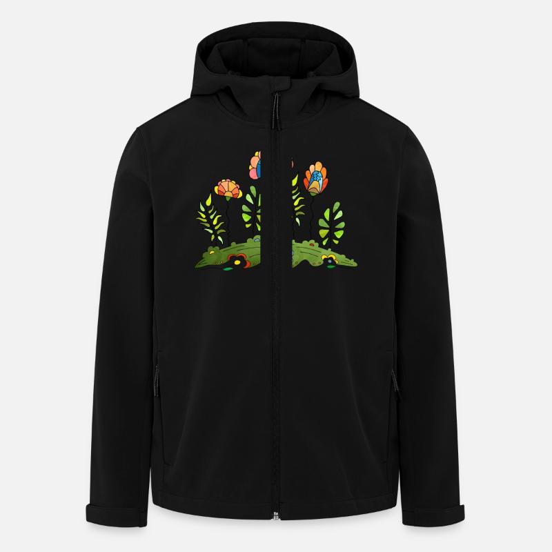 Blumen - Recycelte Männer Softshell-Jacke von Stanley/Stella - Schwarz