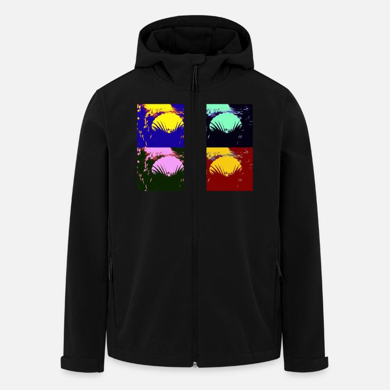 Coquillage - Veste softshell homme en polyester recyclé Stanley/Stella - noir