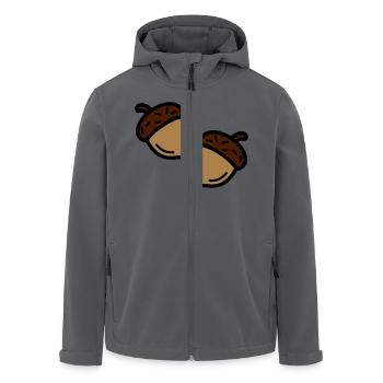 Acorn Autumn Oak - Men’s Recycled Softshell Jacket by Stanley/Stella - black - Front - AI Model Male 185 light (185cm)