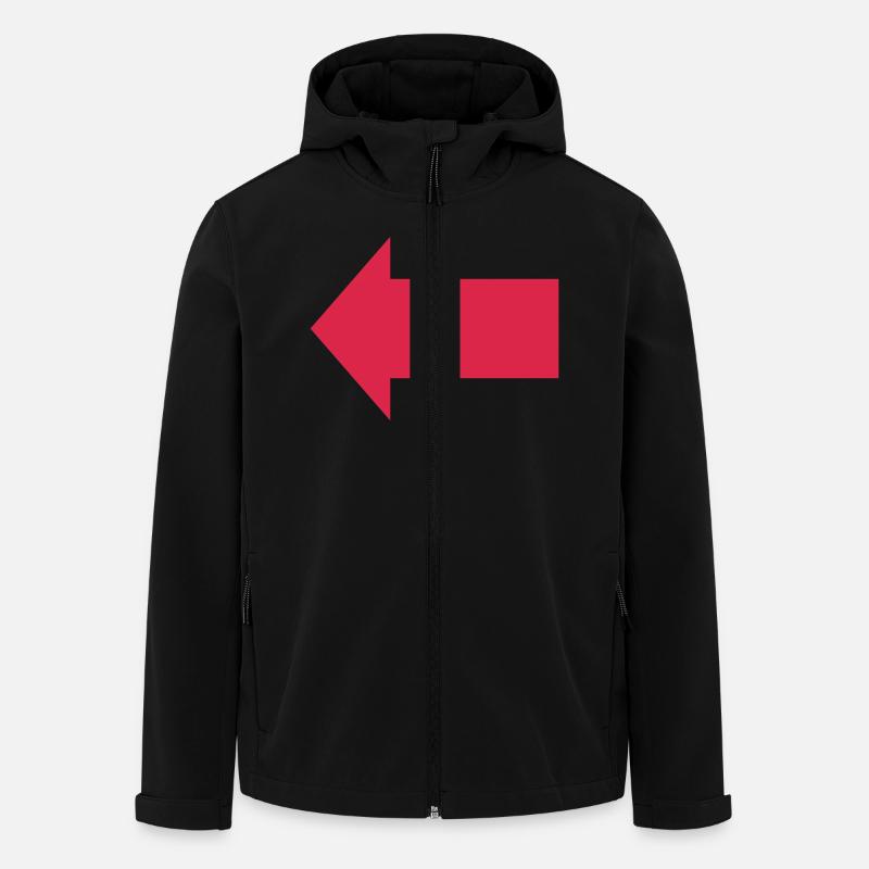 Arrow left - Men’s Recycled Softshell Jacket by Stanley/Stella - black