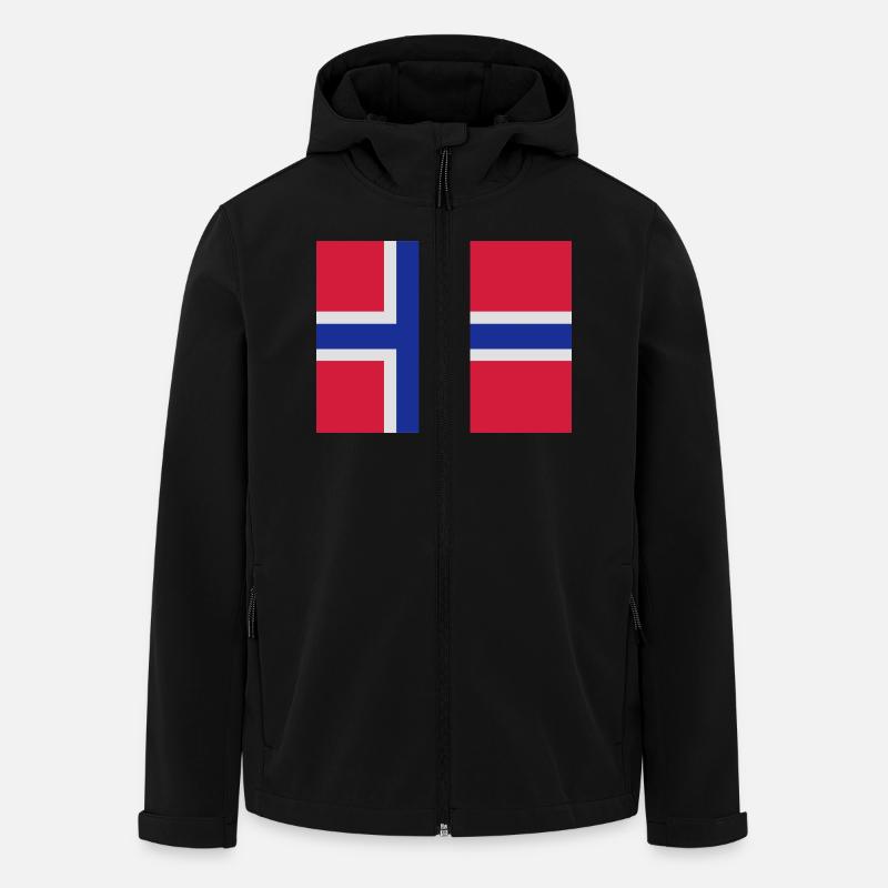 Norwegische Flagge - Recycelte Männer Softshell-Jacke von Stanley/Stella - Schwarz