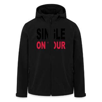 Single - Recycelte Männer Softshell-Jacke von Stanley/Stella - Schwarz - Vorne - AI Model Male 185 light (185cm)