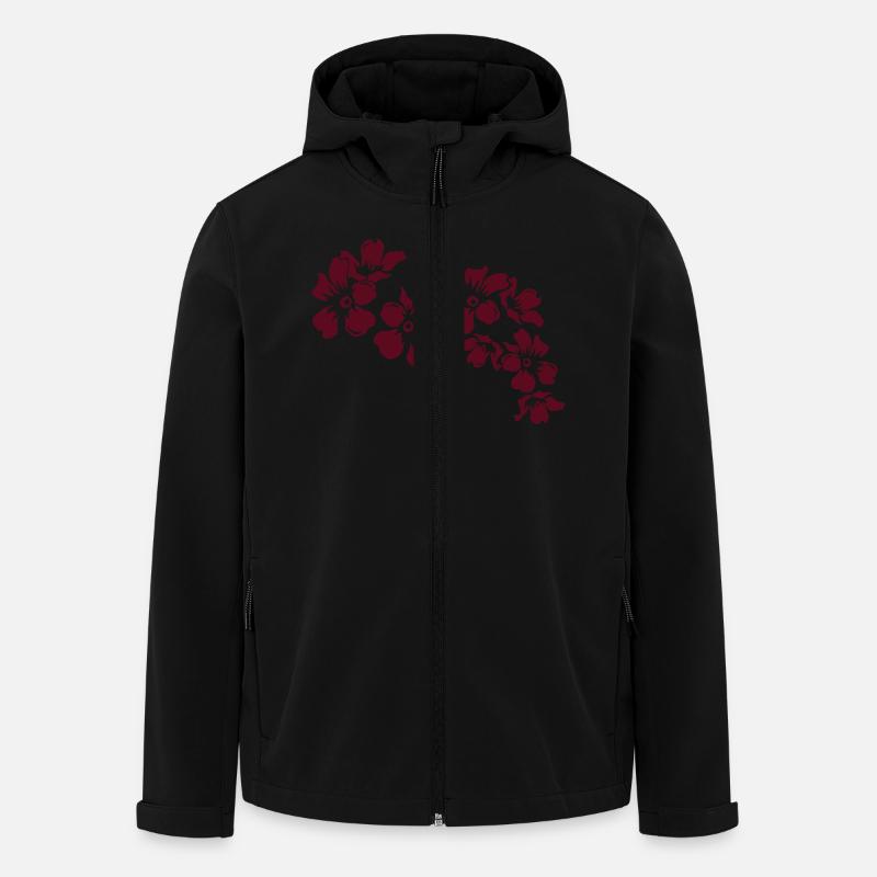 Flowers - Men’s Recycled Softshell Jacket by Stanley/Stella - black