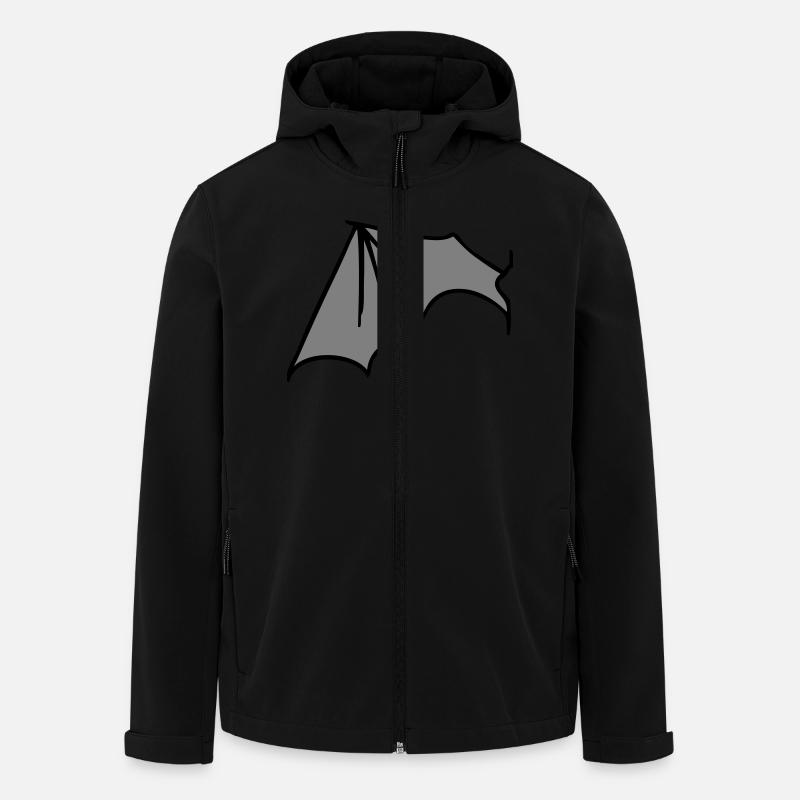 batwing_left_grey - Recycelte Männer Softshell-Jacke von Stanley/Stella - Schwarz