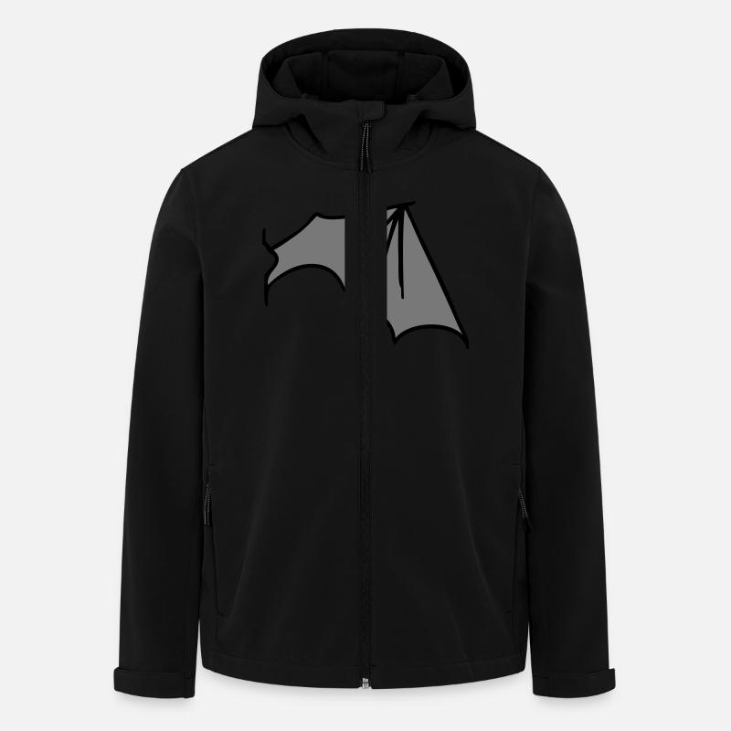 batwing_right_grey - Men’s Recycled Softshell Jacket by Stanley/Stella - black