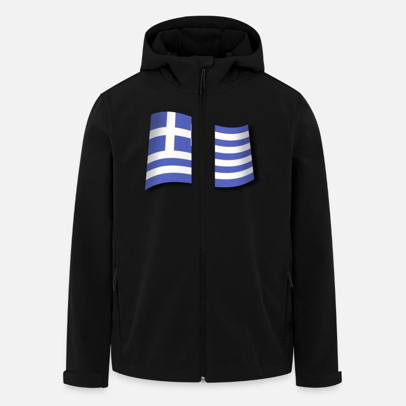 FLAGGE GRIECHENLANDS - Recycelte Männer Softshell-Jacke von Stanley/Stella - Schwarz