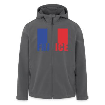 Drapeau français - Veste softshell homme en polyester recyclé Stanley/Stella - noir - Devant - AI Model Male 185 light (185cm)