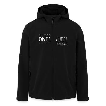 Erdogan - One Minute - Recycelte Männer Softshell-Jacke von Stanley/Stella - Schwarz - Vorne - AI Model Male 185 light (185cm)