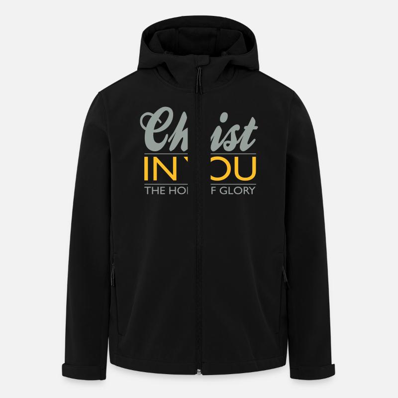 Christ in you - Recycelte Männer Softshell-Jacke von Stanley/Stella - Schwarz