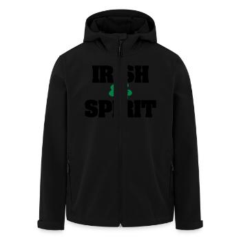 Irish In Spirit - Men’s Recycled Softshell Jacket by Stanley/Stella - black - Front - AI Model Male 185 light (185cm)