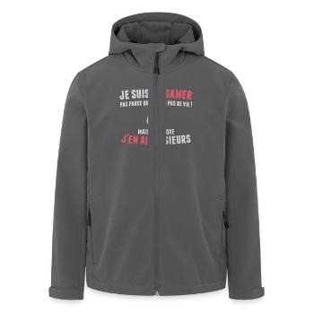 gamer plusieurs vie noir - Veste softshell homme en polyester recyclé Stanley/Stella - noir - Devant - AI Model Male 185 light (185cm)